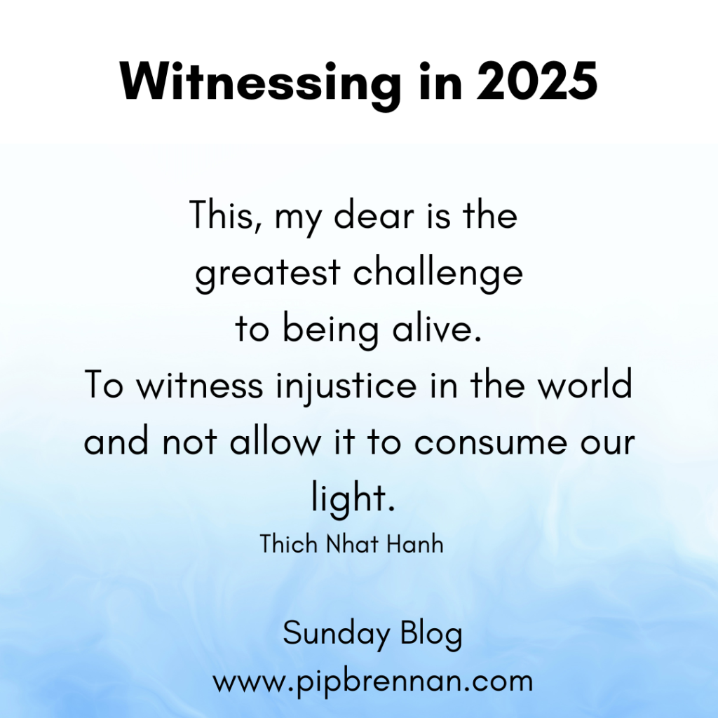 This my dear is the greatest challenge to being alive. To witness injustice in the world and not allow it to consume our light. Thich Nhat Hanh